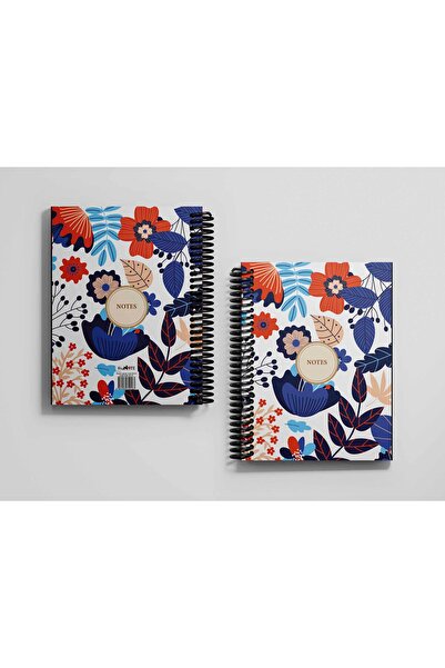Renkli Yapraklar Spiralli Defter