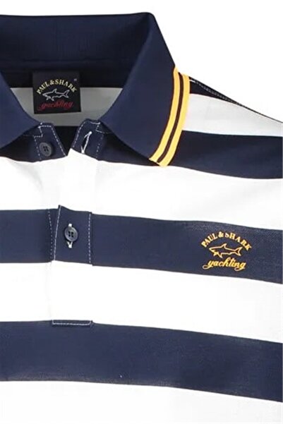 PAUL&SHARK MEN'S KNITTED POLOSHIRT C.WCOTTON