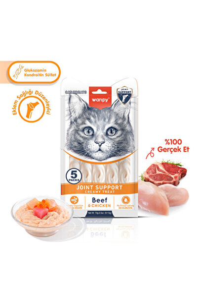 Wanpy Eklem Sağlığı Düzenleyici Kedi Ödül Maması Sığır Eti & Tavuk Bone Suppo...