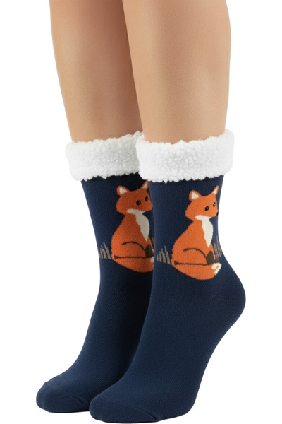 BENİSA ÇORAP Women's Towel Cotton Winter Socks Multi-Colored 4-Pack