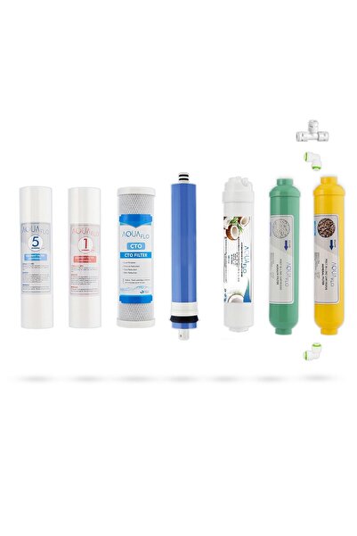 AQUAFLO Açık Kasa Su Arıtma Cihazı 7li Filtre Seti Standart Membran Set