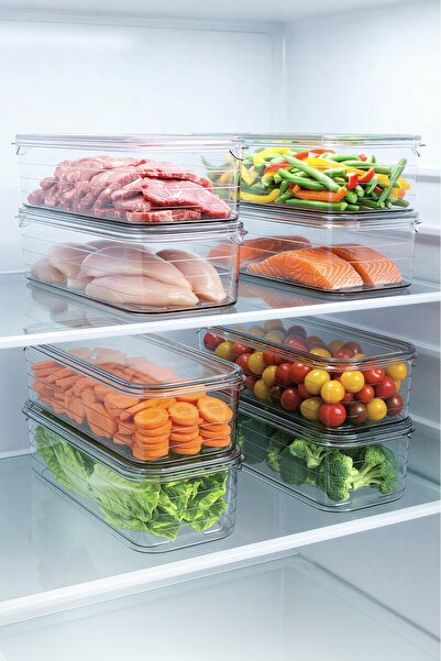 ATA HOME 6-Piece Unbreakable Storage Container Suitable for Deep Freezer, Refrigerator Organizer, 1.5 Lt