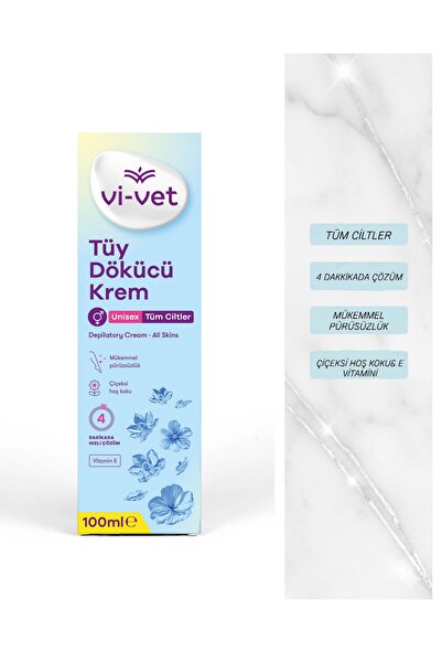 Vi-vet Tüy Dökücü Krem 100 ml Unisex Tüm Ciltler
