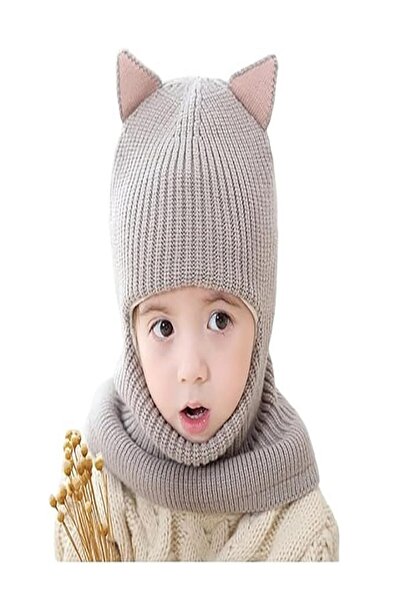 Generic Richmen winter wool hat with scarf for boys and girls, made of soft faux fur, and hat