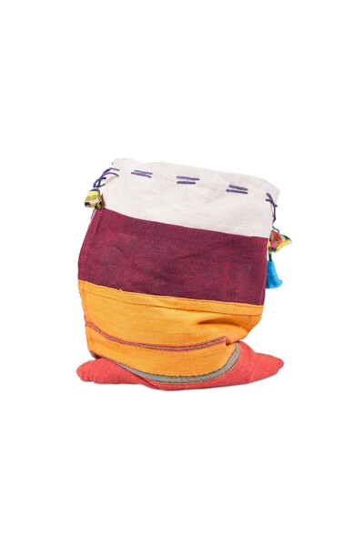 bag Vintage cotton bag in mixed colors -- 18x22 cm