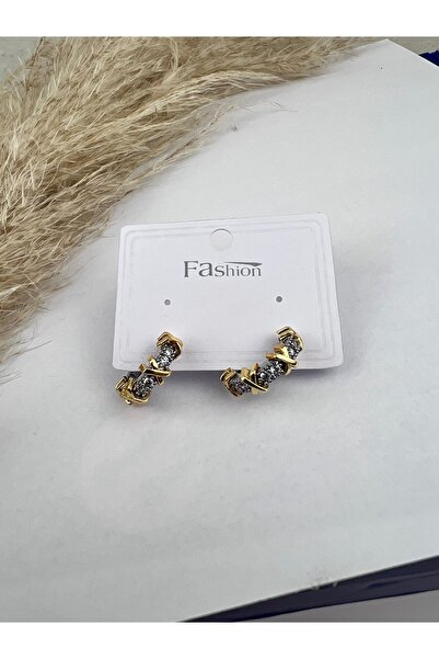 VELİT VOLA Xoxo Model Women's Earrings Double Color