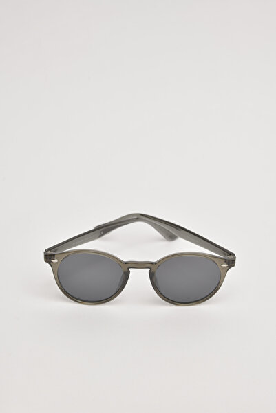 De Valentini UV400 Polarize Yuvarlak Gri Şeffaf Güneş Gözlüğü
