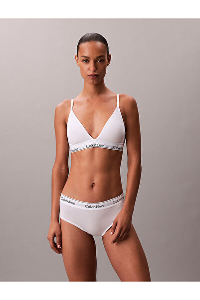 Calvin Klein Kadın Marka Logolu Beyaz Elastik Bantlı Beyaz Sütyen LV00QF8498 100