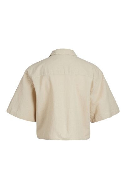 JJXX Women's Jxlulu Ss Cropped Linen Blend Shirt Wvn Jj12231335-4388913