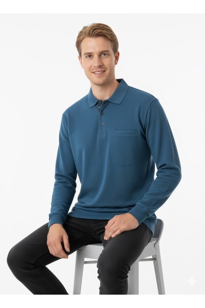 ModaPlaza Men's Pocket Polo Neck Thessaloniki Sweat 109