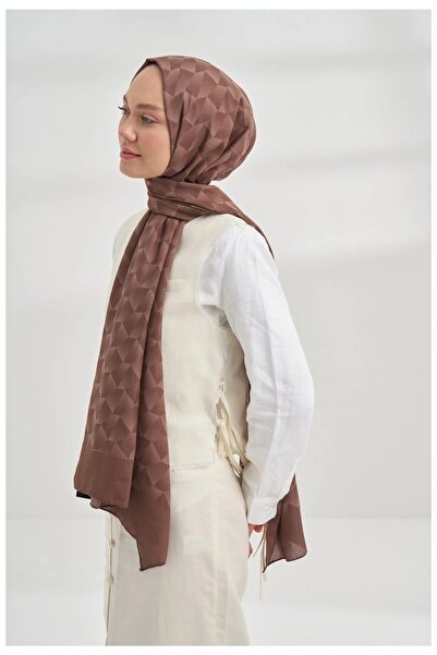 ARMANDA Cotton Monogram Geometrik Desen Şal