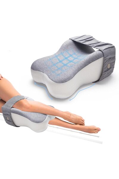 NALACAL وسادة ركبة وساق لمن ينامون على جانبهم - إسفنج ميموري فوم، رمادي