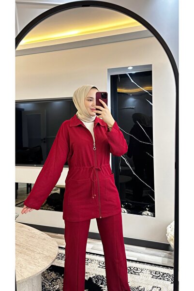 moda paketi Hijab Waffle Set | Zippered and Lace-Up Model