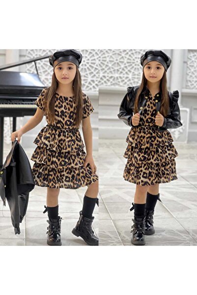 gül garden Girl's Dress Leather Jacket Hat
