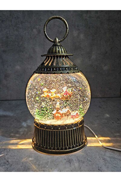 IRILIS Decorative Christmas Globe with Santa Claus, LED, Music & Snow Effect, Vintage Design