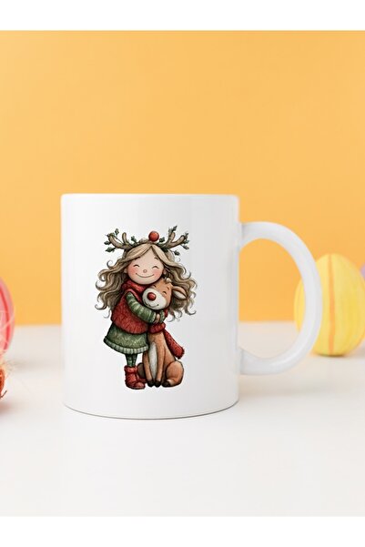 IŞILAY PROMOSYON كوب على شكل غزال لعيد الميلاد للفتيات موديل 10