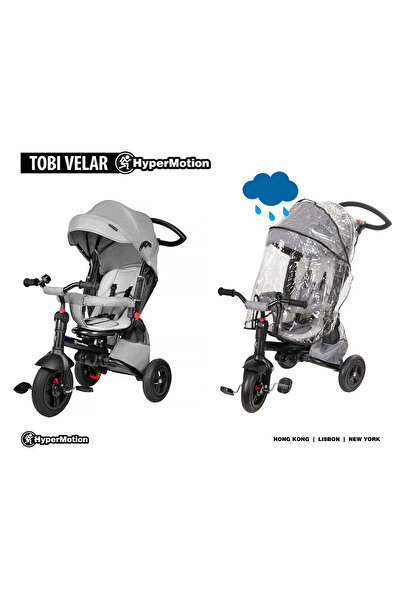 HyperMotion Tobi Velar tricycle + rain cover - gray