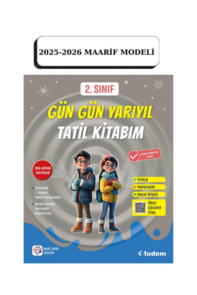 Tudem Yayınları TUDEM 2. SINIF GÜN GÜN YARIYIL TATİL KİTABIM