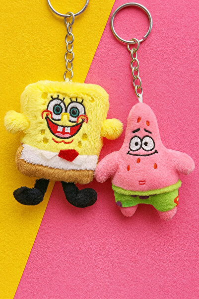 womi Sünger Bob Ve Patrick Peluş Çift Figür Anahtarlık
