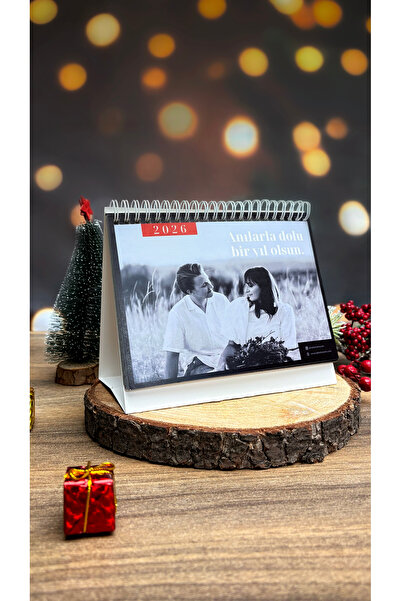 photonom Kişiye Özel Baskılı 2026 Masa Takvimi (13x18cm) Koyu