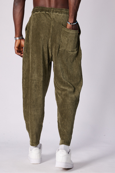 Superbluemexico Unisex Khaki Velvet Trousers