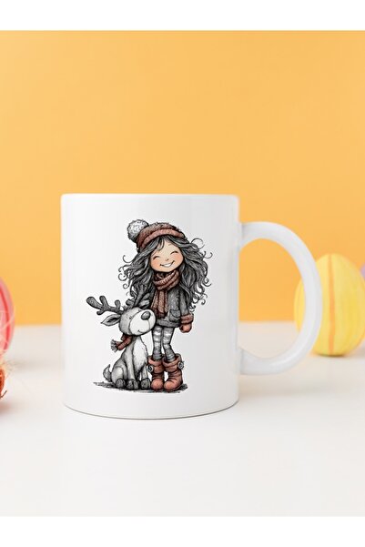 IŞILAY PROMOSYON كوب على شكل غزال لعيد الميلاد للفتيات موديل 9