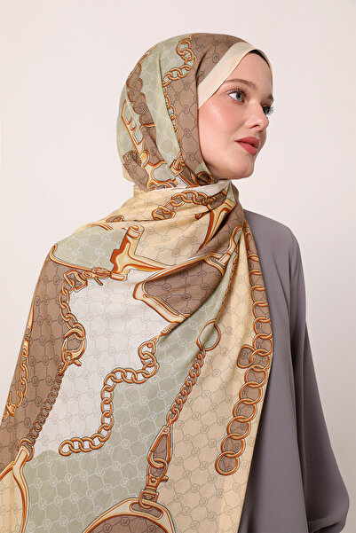 LuvenSara Chain Patterned Silk Shawl