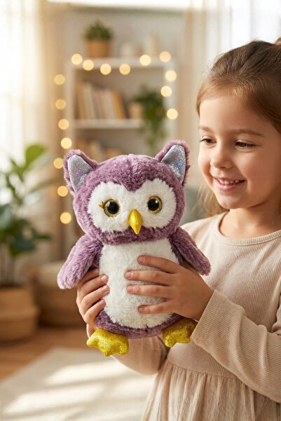 craftivio Sevimli Baykuş Peluş Oyuncak 20 cm - Yumuşak Uyku Arkadaşı Hediyelik