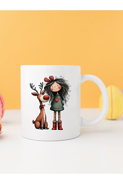 IŞILAY PROMOSYON كوب على شكل غزال لعيد الميلاد للفتيات موديل 16