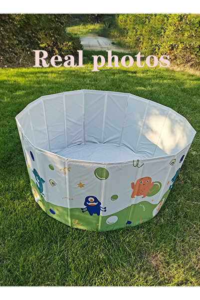 Generic Foldable Non-Inflatable Kids Swimming Pool, Sand & Water Play Increase the Depth 90*45CM