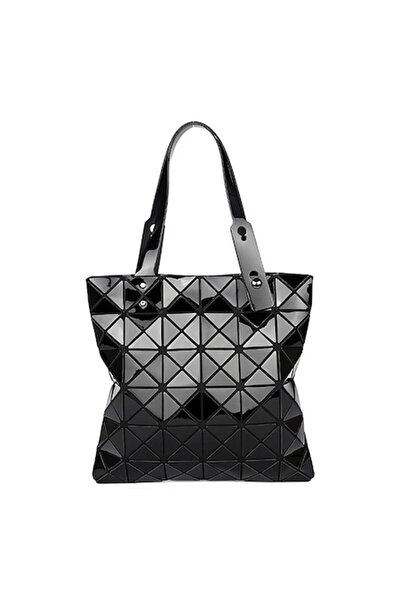 OEM Women's handbag with two adjustable handles, geometric design, faux leath...