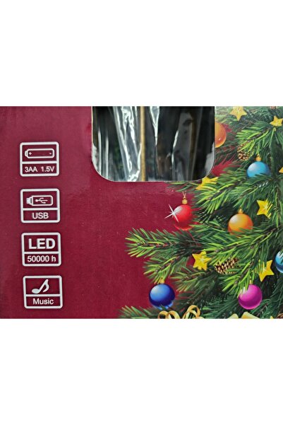 IRILIS Christmas Decoration with Snow Globe, LED and Music – Reindeer & Fir Tree, Batteries/USB