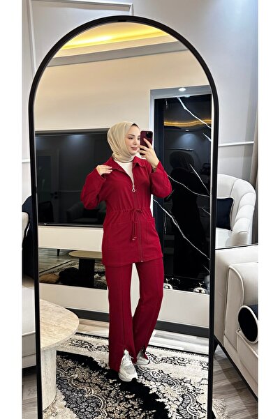 moda paketi Hijab Waffle Set | Zippered and Lace-Up Model