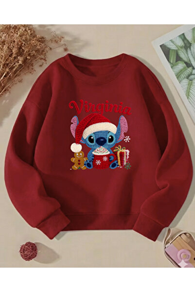 Touz Moda Christmas Design 3 Thread Thick Young Crew Neck Sweatshirt