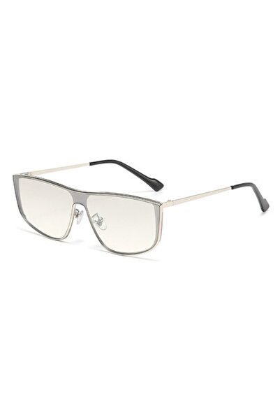 OEM Sunglasses — UV400, light gray rectangular lenses, silver metal frame, ad...