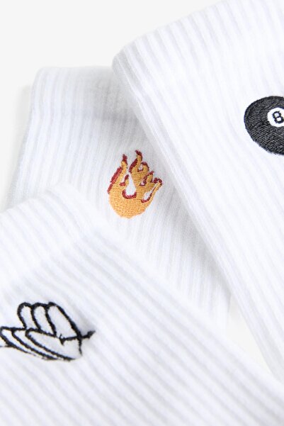 Bershka Pack of 3 printed socks