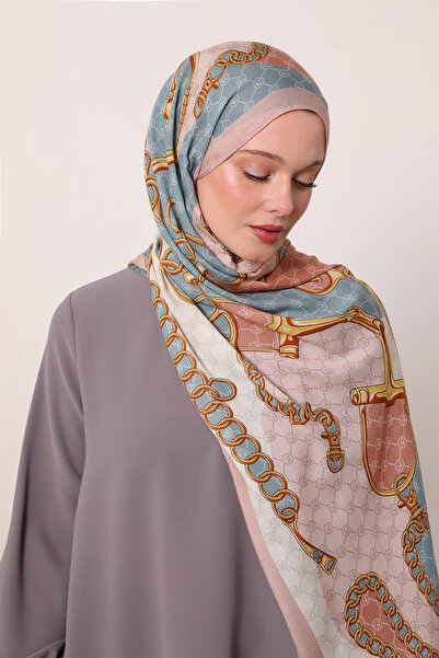 LuvenSara Şal de mătase cu model de lanţuri