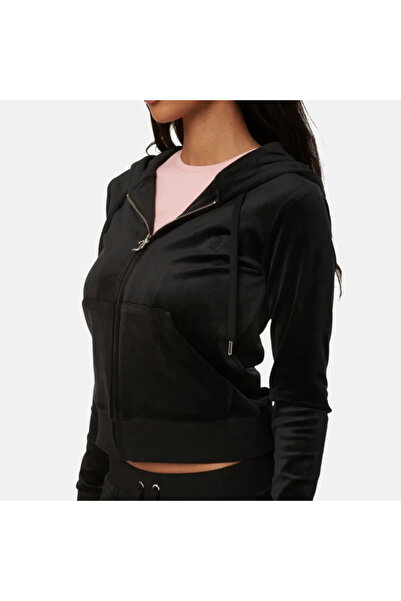 Juicy Couture Γυναικείο Φούτερ με Κούκλα Robertson με Φερμουάρ