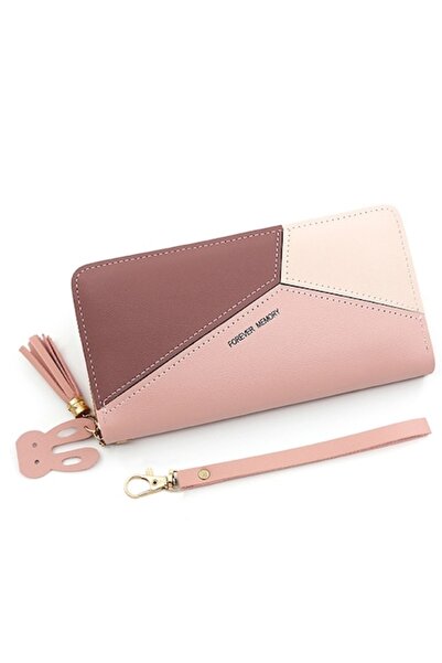 OEM Portofel de damă, piele ecologică, două fermoare, compartimente multiple,...