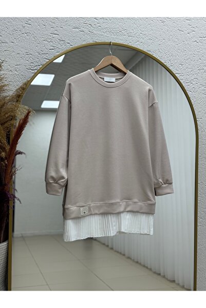 BENAHOLL Φούστα Lamora με πλισέ και κέντημα-NA816 Πέτρα