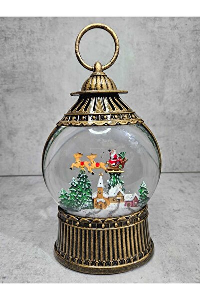 IRILIS Decorative Christmas Globe with Santa Claus, LED, Music & Snow Effect, Vintage Design