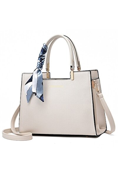 OEM Women's handbag with decorative ribbon, detachable shoulder strap, faux l...