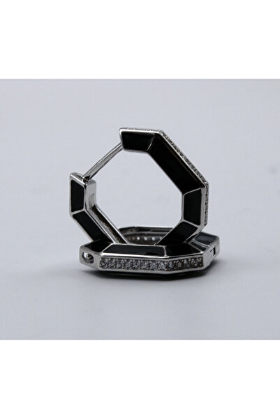 Velvet Cercei din argint 925 cu email negru și pietre de zirconiu cubic – Des...