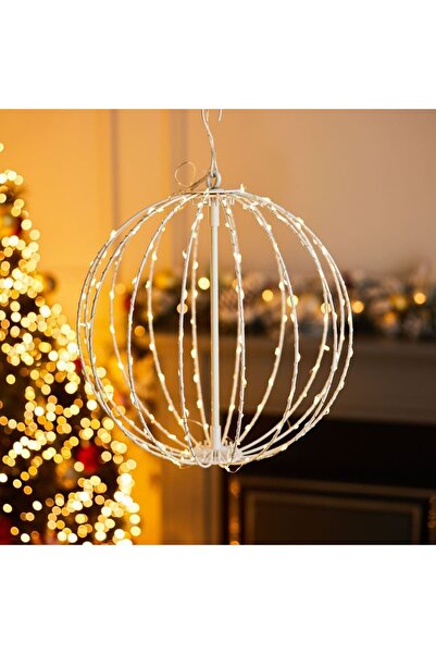 Kardett Decorative metal sphere with LED, 30 cm, warm white light, USB or bat...