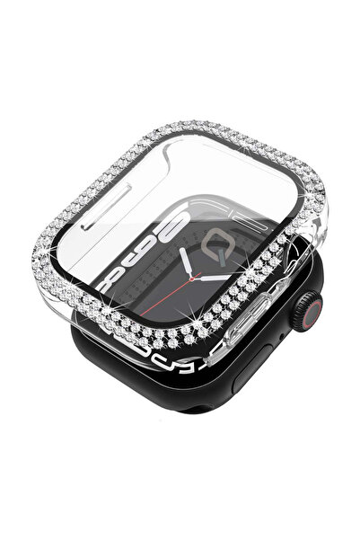 ceptego حافظة حماية لساعة أبل سلسلة 10/11 (42 مم) بجودة A+ مع حماية كاملة ولامعة ومرصعة بالأحجار