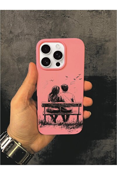 ALYACEPSTORE CASE حافظة وردية اللون بتصميم رسم بالقلم الرصاص متوافقة مع آيفون...