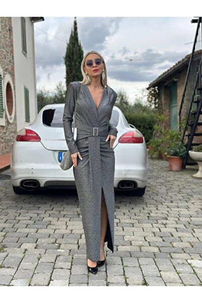 Andress Boutique Ivone Maxi Dress, Silver