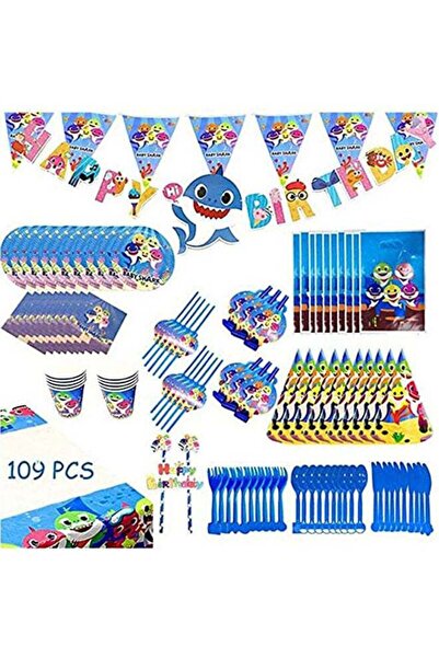 Generic 109-Piece Baby Shark Party Supplies Set