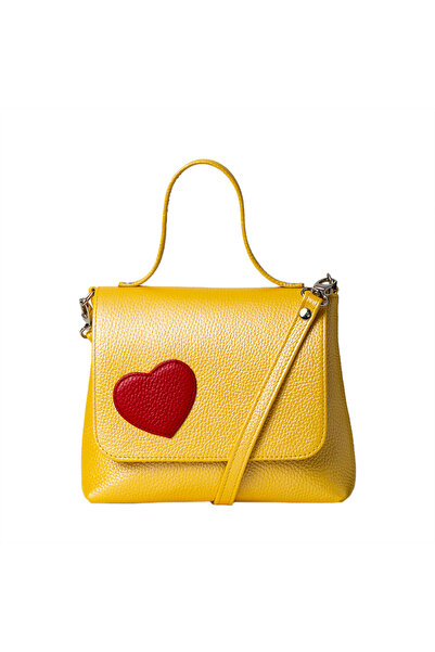 LAURA OLARU MINI LOVE Yellow Bag With Heart