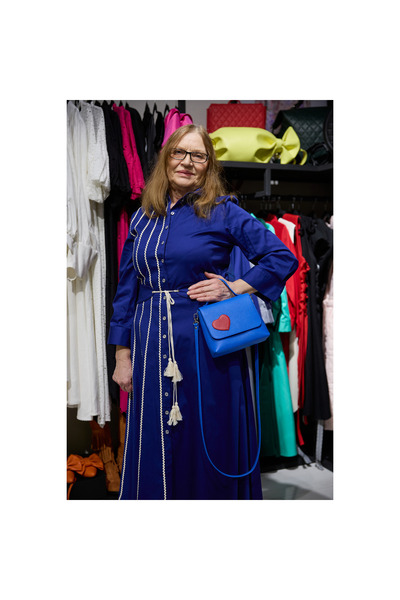 LAURA OLARU MINI LOVE Blue Bag With Heart